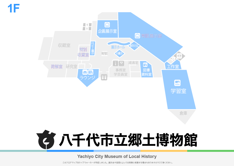 八千代市立郷土博物館のフロアマップ・ミュージアム