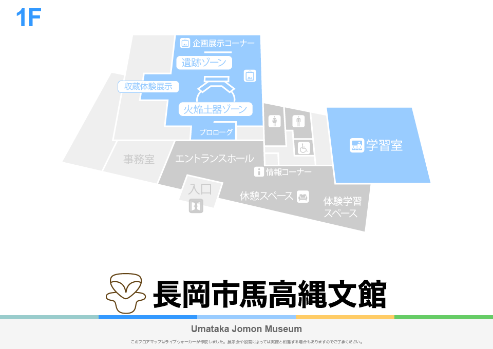 長岡市馬高縄文館のフロアマップ・ミュージアム
