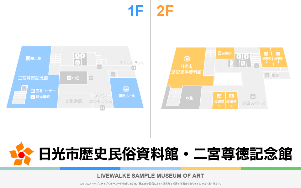 日光市歴史民俗資料館・二宮尊徳記念館のフロアマップ・ミュージアム