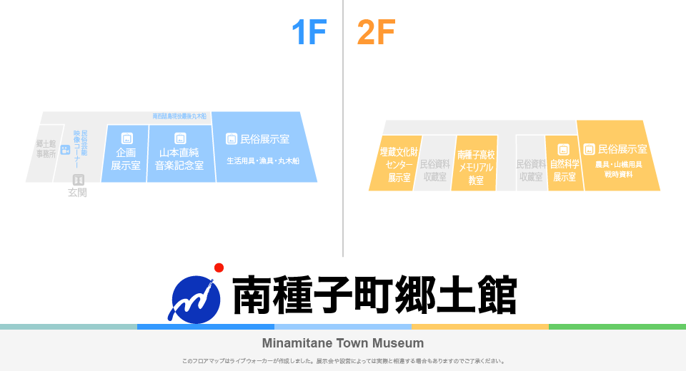 南種子町郷土館のフロアマップ・ミュージアム