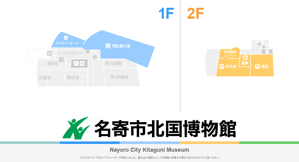 名寄市北国博物館のフロアマップ・ミュージアム
