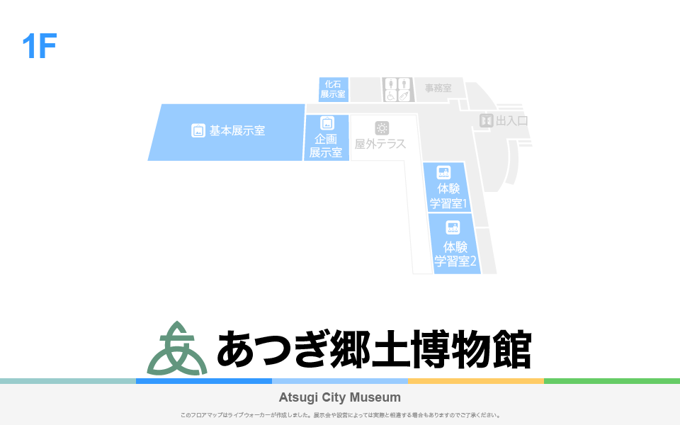 あつぎ郷土博物館のフロアマップ・ミュージアム