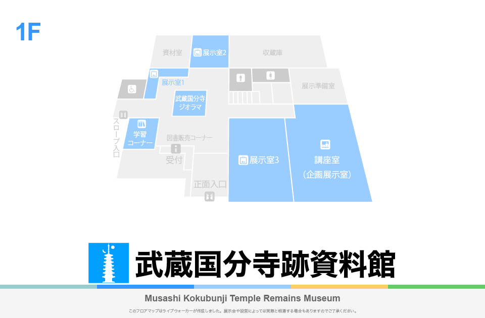 武蔵国分寺跡資料館のフロアマップ・ミュージアム