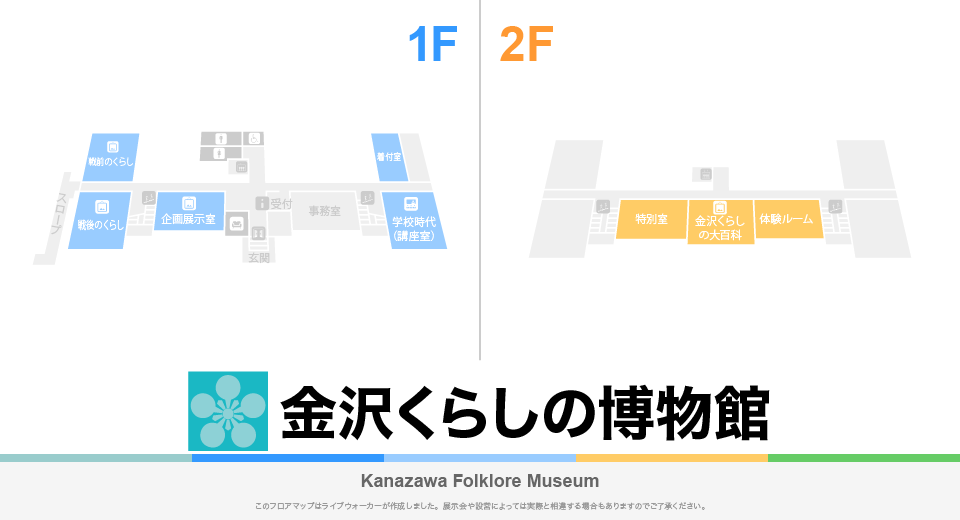 金沢くらしの博物館のフロアマップ・ミュージアム
