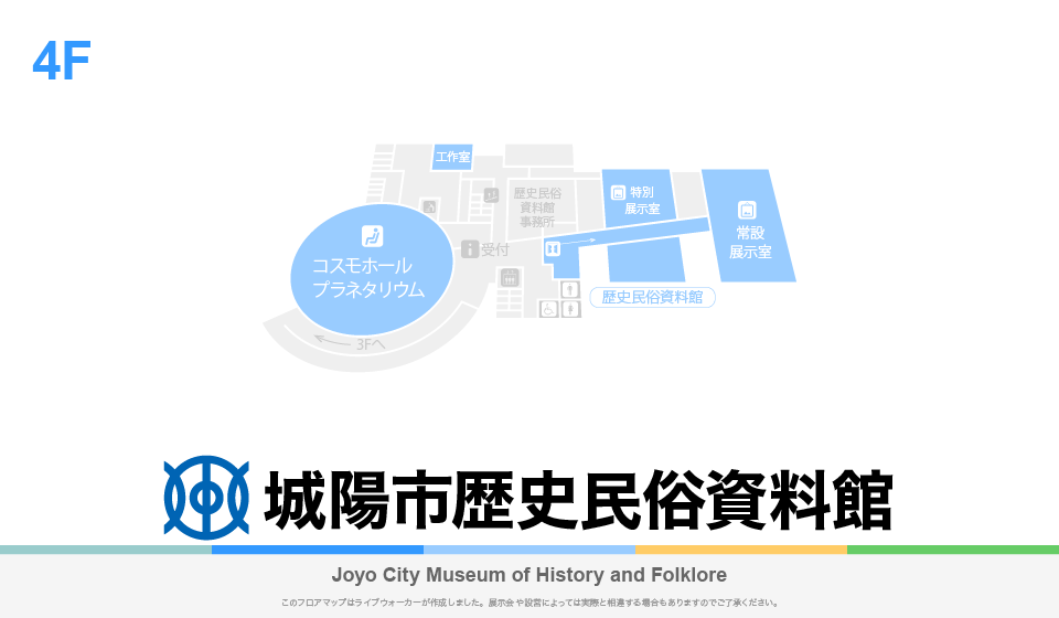 城陽市歴史民俗資料館のフロアマップ・ミュージアム