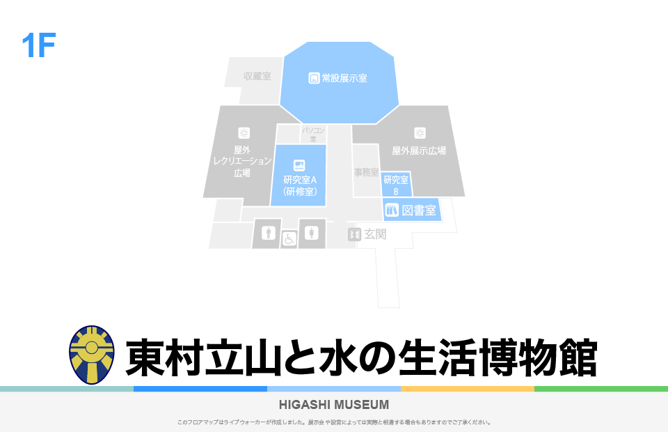 東村立山と水の生活博物館のフロアマップ・ミュージアム