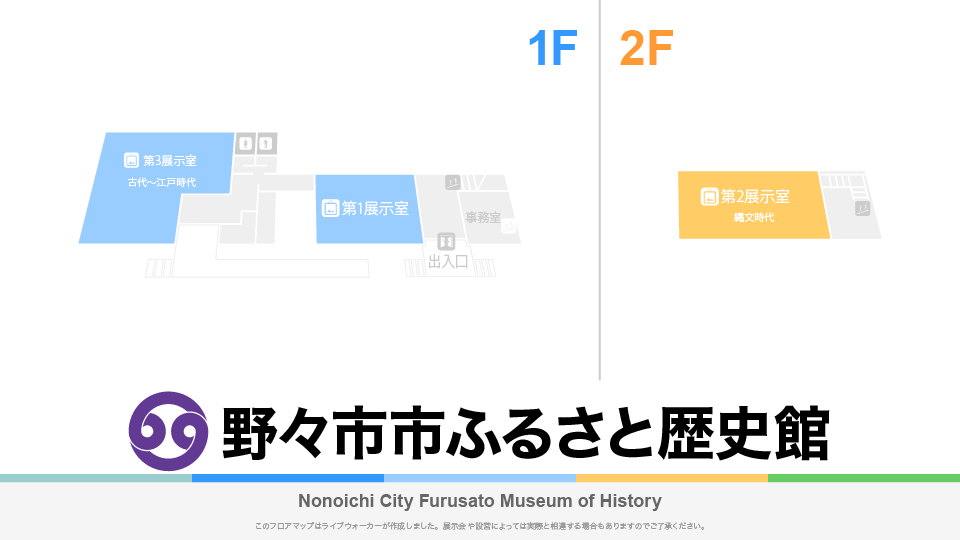 野々市市ふるさと歴史館のフロアマップ・ミュージアム