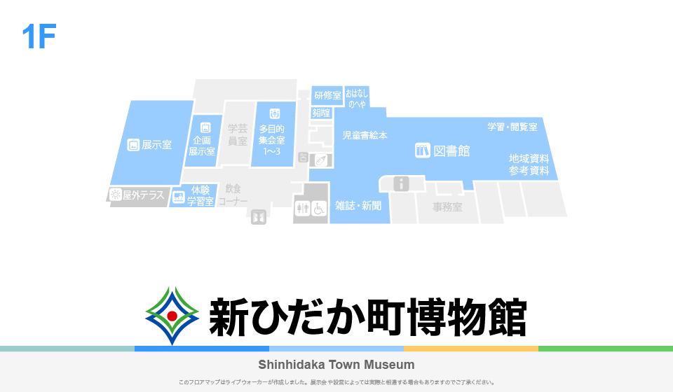 新ひだか町博物館のフロアマップ・ミュージアム