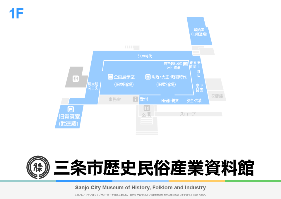 三条市歴史民俗産業資料館のフロアマップ・ミュージアム