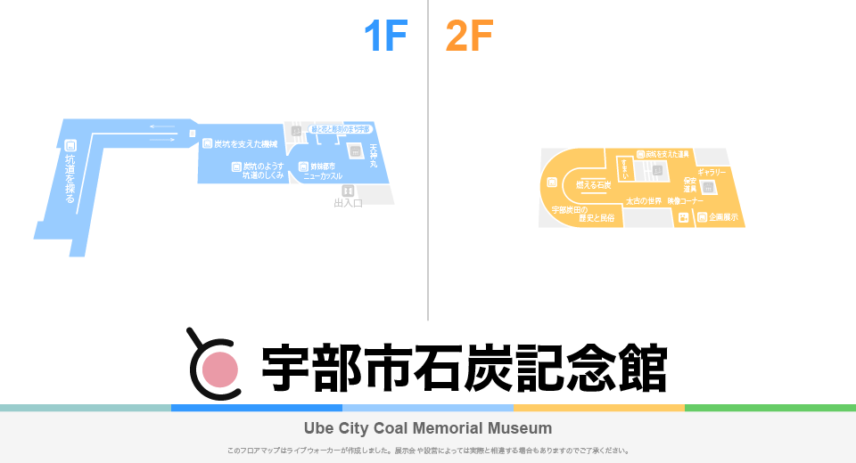 宇部市石炭記念館のフロアマップ・ミュージアム