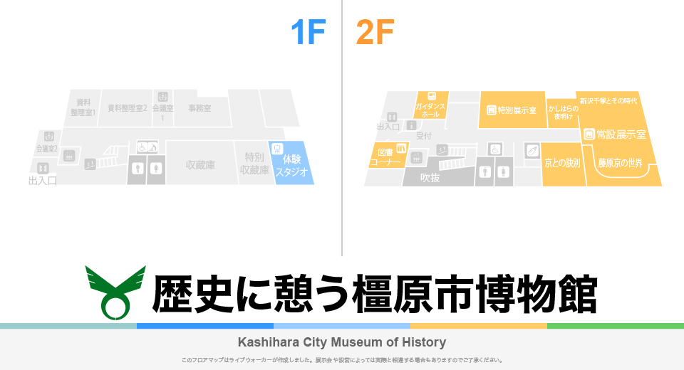 歴史に憩う橿原市博物館のフロアマップ・ミュージアム