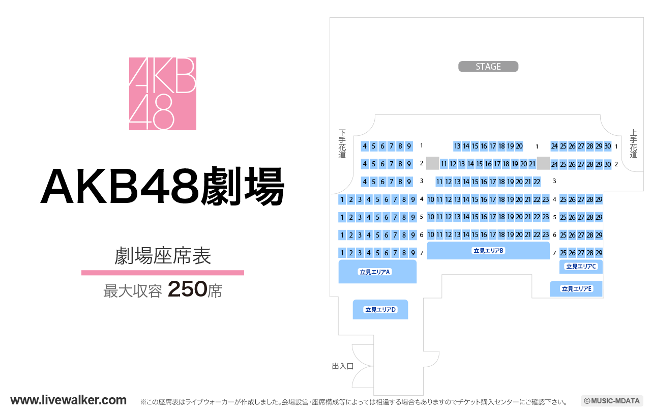 AKB48劇場の座席表