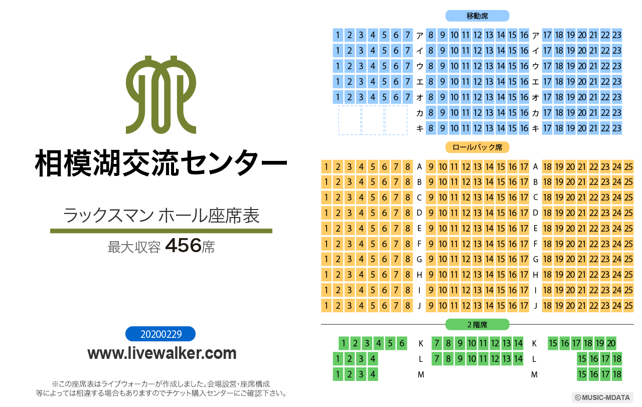 相模湖交流センター ラックスマンホールラックスマンホールの座席表