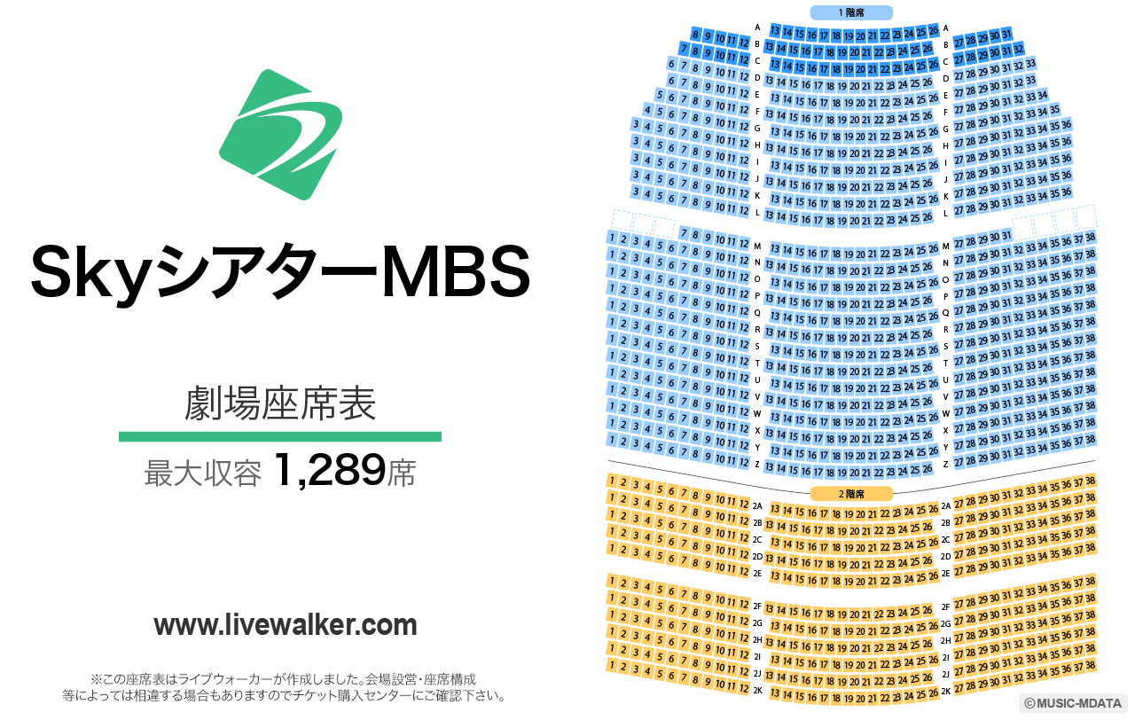 SkyシアターMBSの座席表