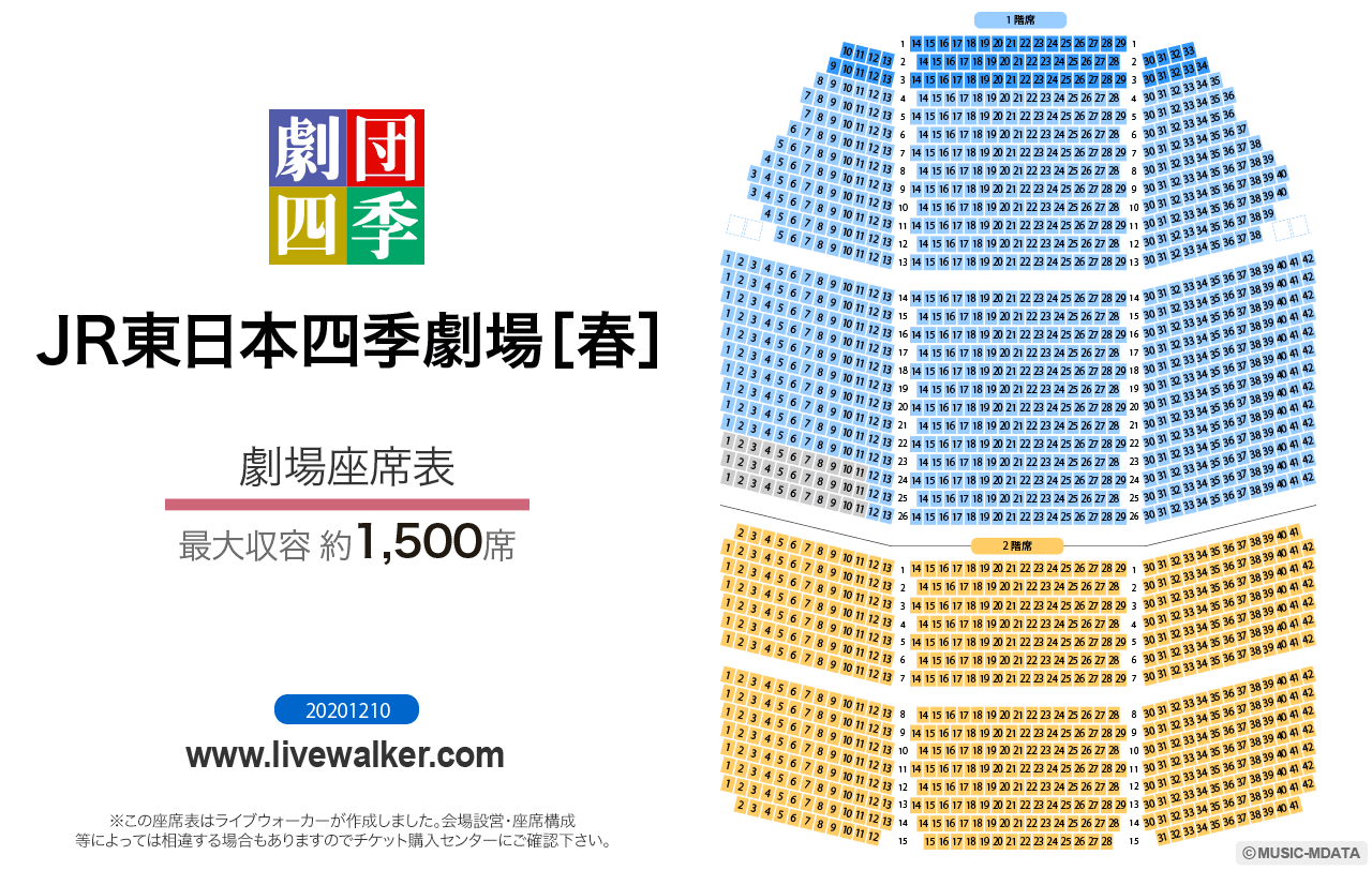 JR東日本四季劇場［春］劇場の座席表