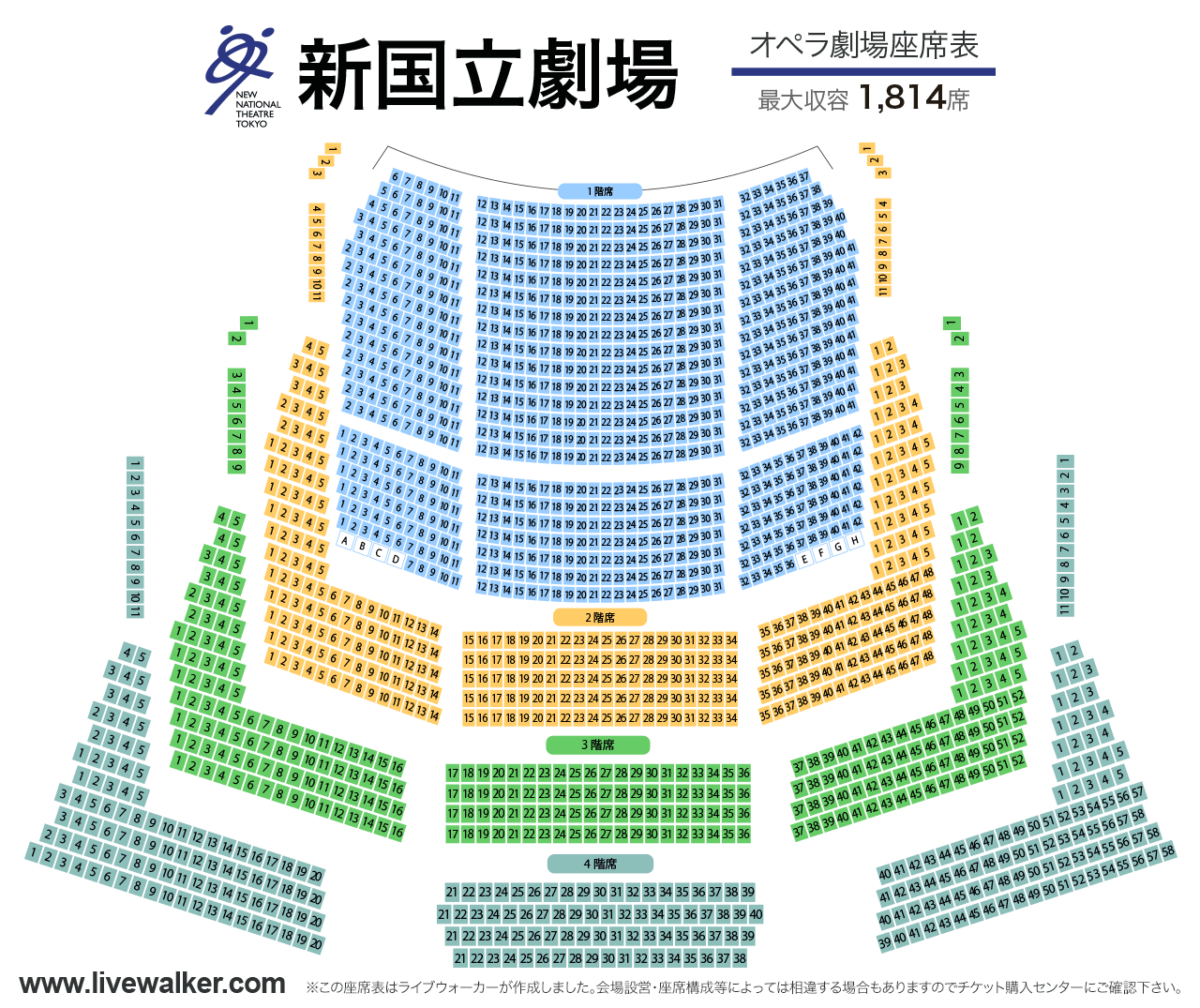 新国立劇場オペラパレスの座席表