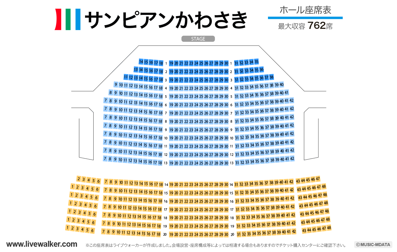 サンピアンかわさきの座席表