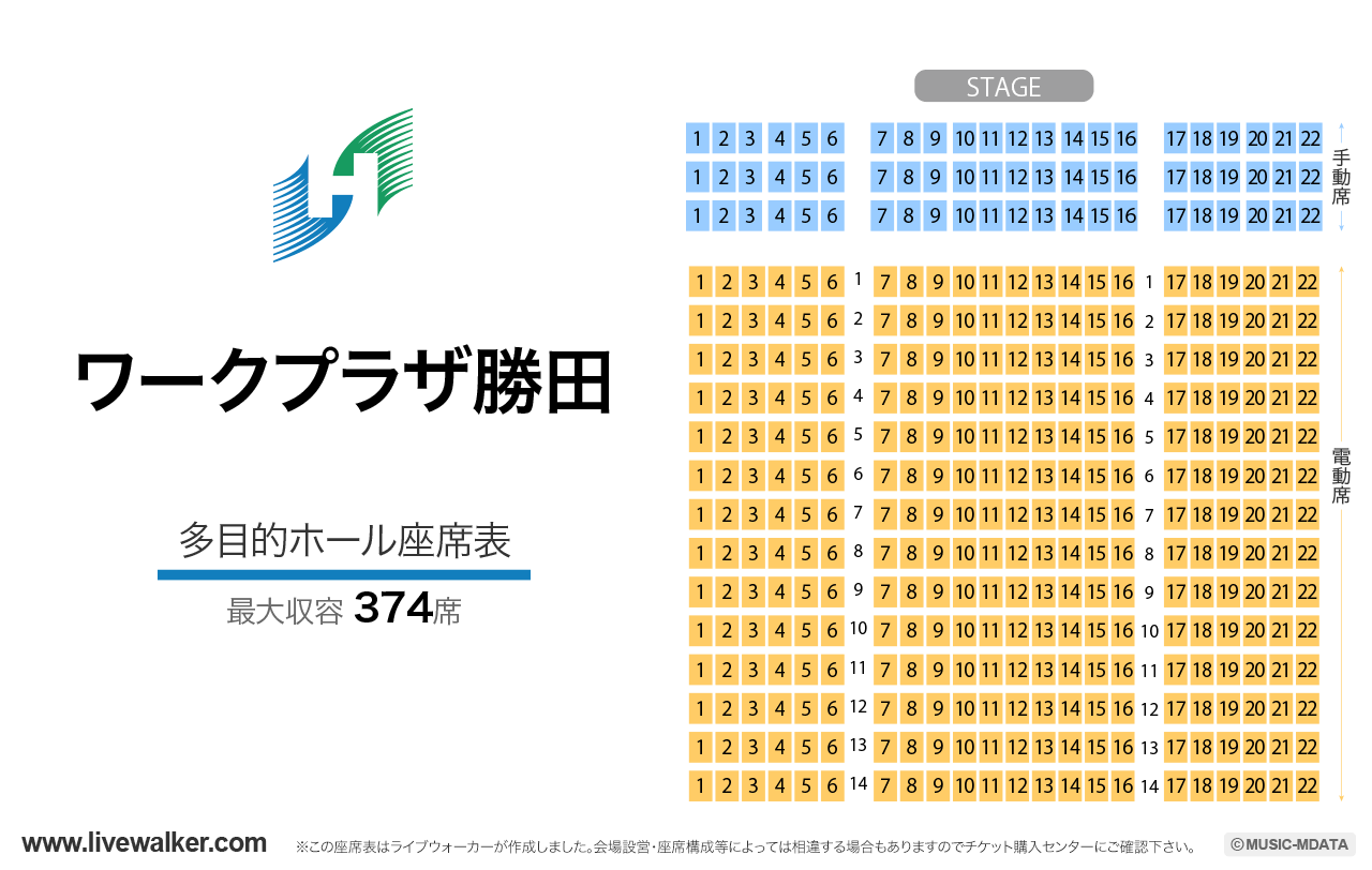 ワークプラザ勝田の座席表