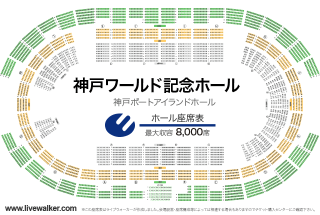 神戸ワールド記念ホール 兵庫県 神戸市中央区 Livewalker Com