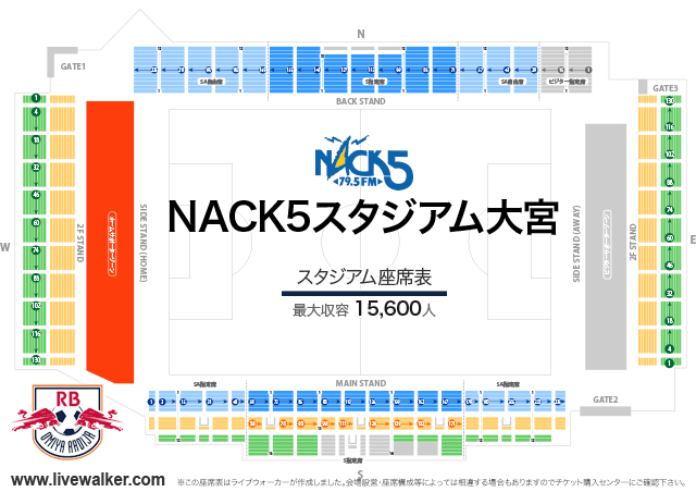 Nack5スタジアム大宮 埼玉県さいたま市大宮区 Livewalker Com