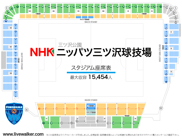 ニッパツ三ツ沢球技場 神奈川県横浜市神奈川区 Livewalker Com