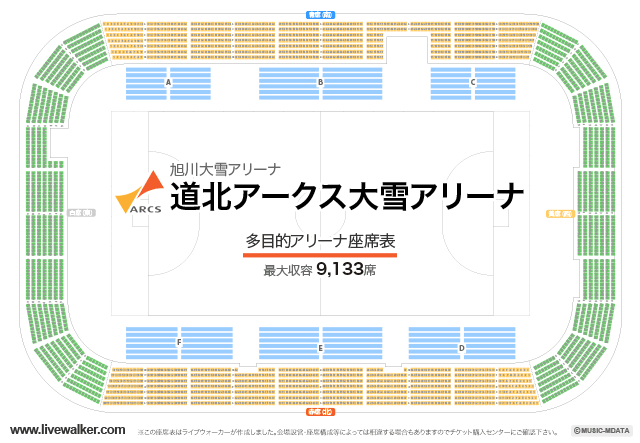 道北アークス大雪アリーナ 北海道旭川市 Livewalker Com