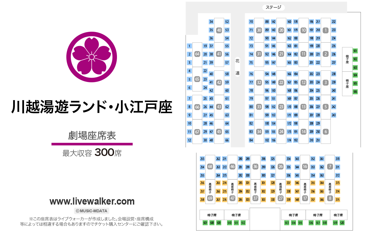 小江戸座小江戸座の座席表