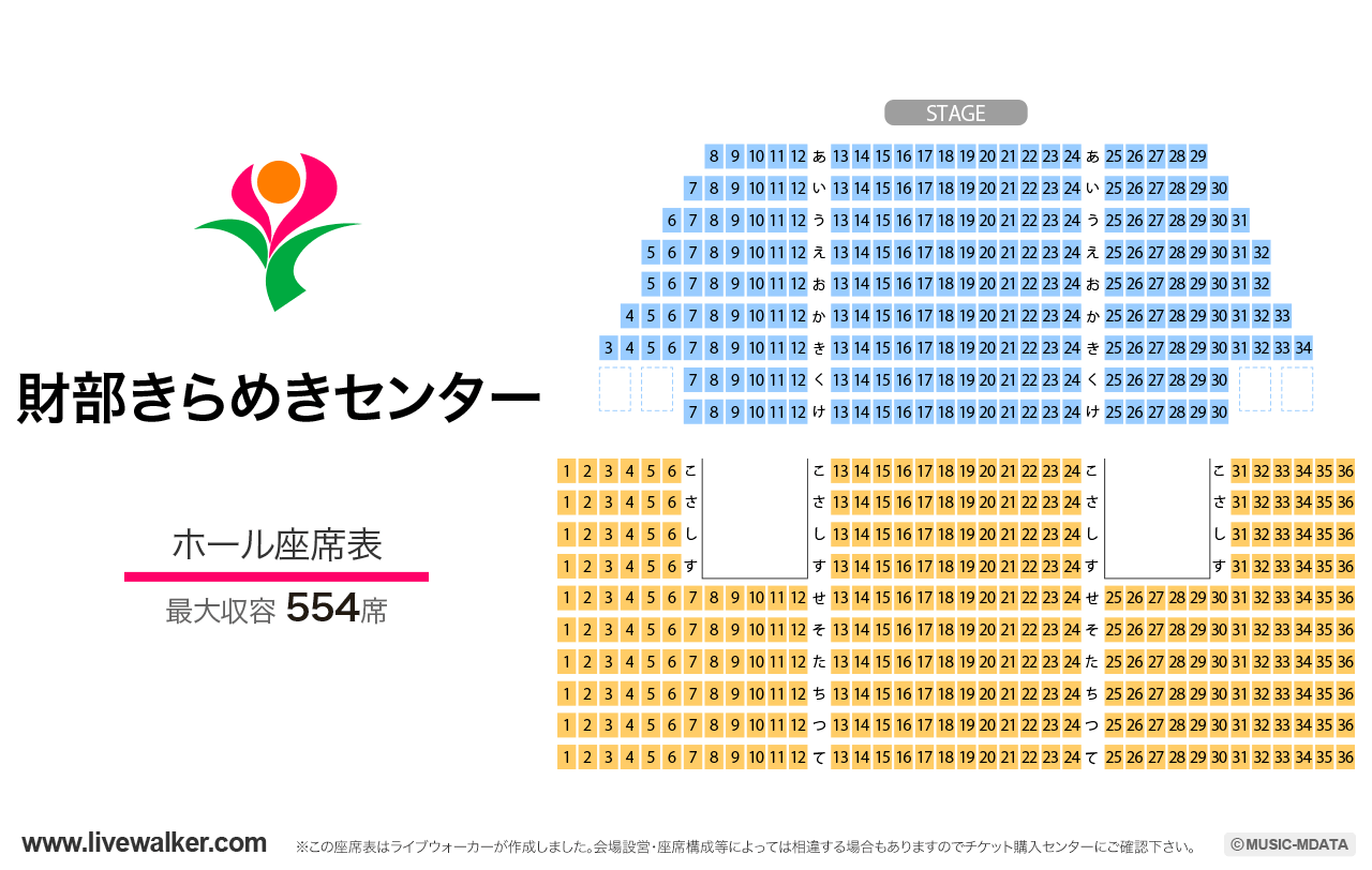 財部きらめきセンターの座席表