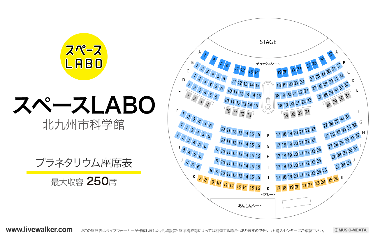 スペースLABOの座席表