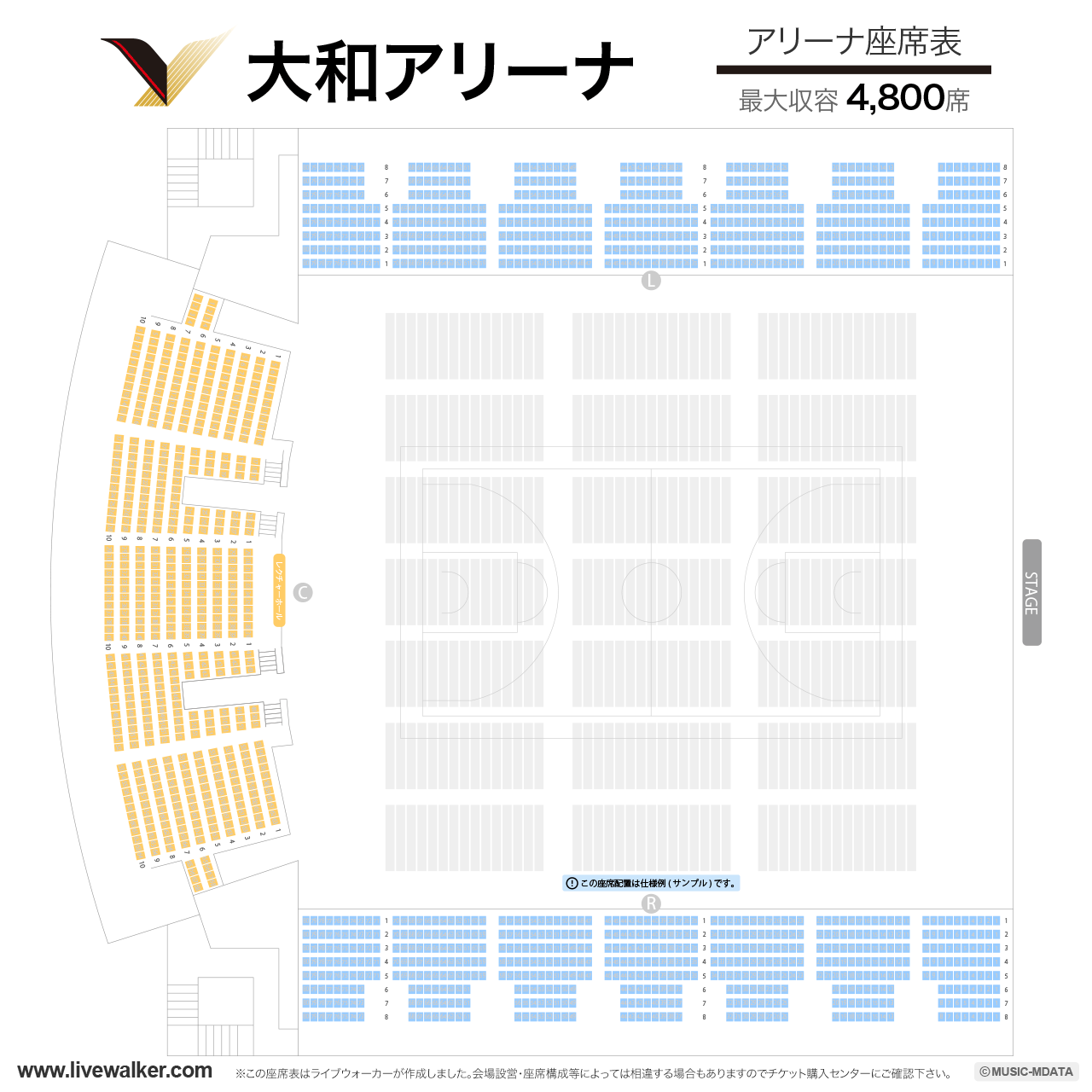 大和アリーナの座席表