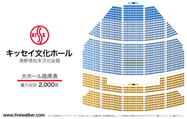 キッセイ文化ホール（長野県松本文化会館）（長野県松本市）